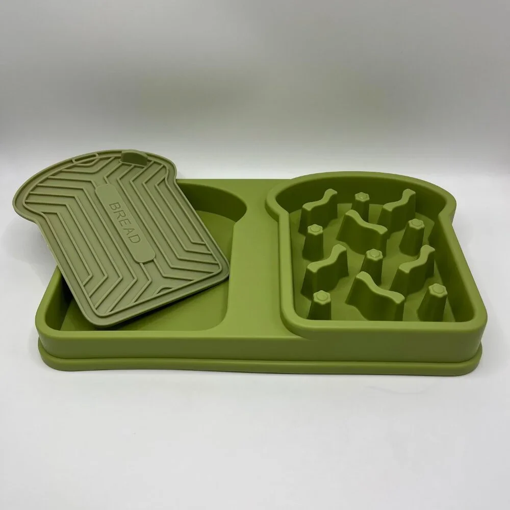 Pet Slow Feeder Bowl, Silicone Licking Mat, Anti-Slip & Anti-Tip